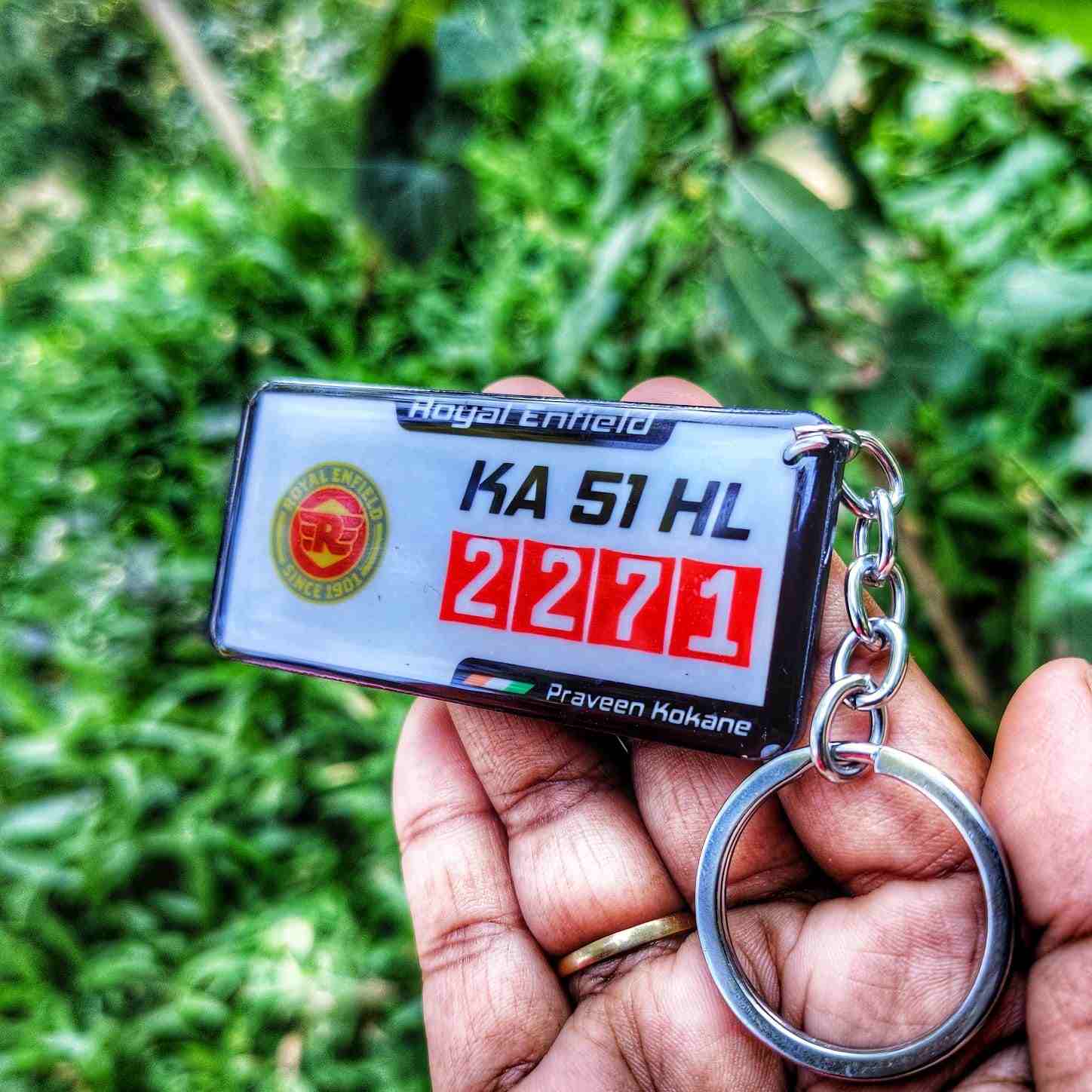 Keychain with bike on sale number